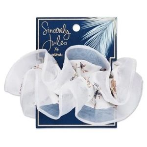 NWT Sincerely Jules White Chiffon Scruchie